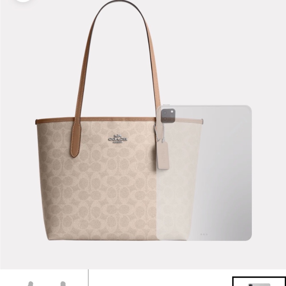 COACH SMALL/MEDIUM TOTE-COACH SHOULDER BAG. - Picture 7 of 12